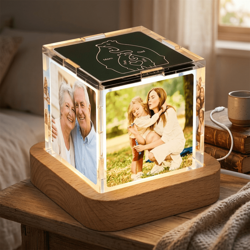 LED family photo lamp ornament "Family Glow" LED Photo Lamp Ornament - Canvasgiftco