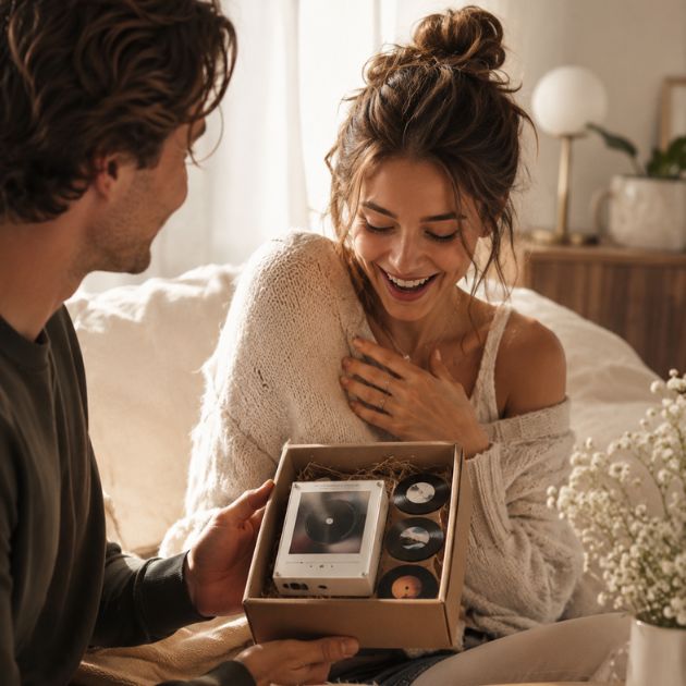 Magnetic Music Display – Customizable Rotating Album & Photo Frame - Canvasgiftco
