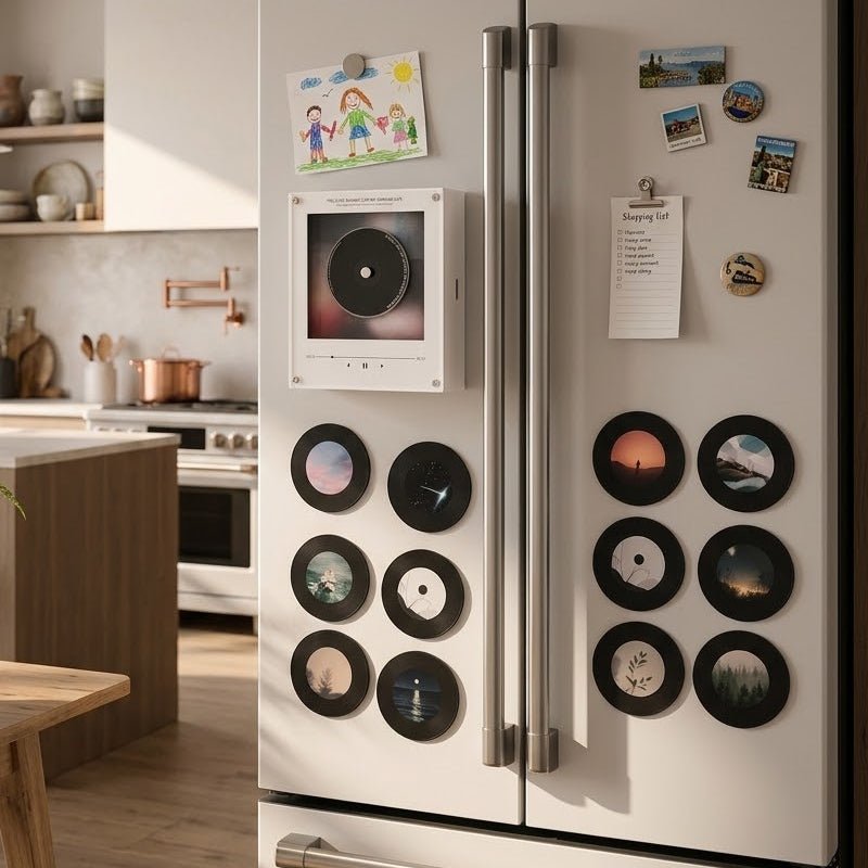 Magnetic Music Display – Customizable Rotating Album & Photo Frame - Canvasgiftco