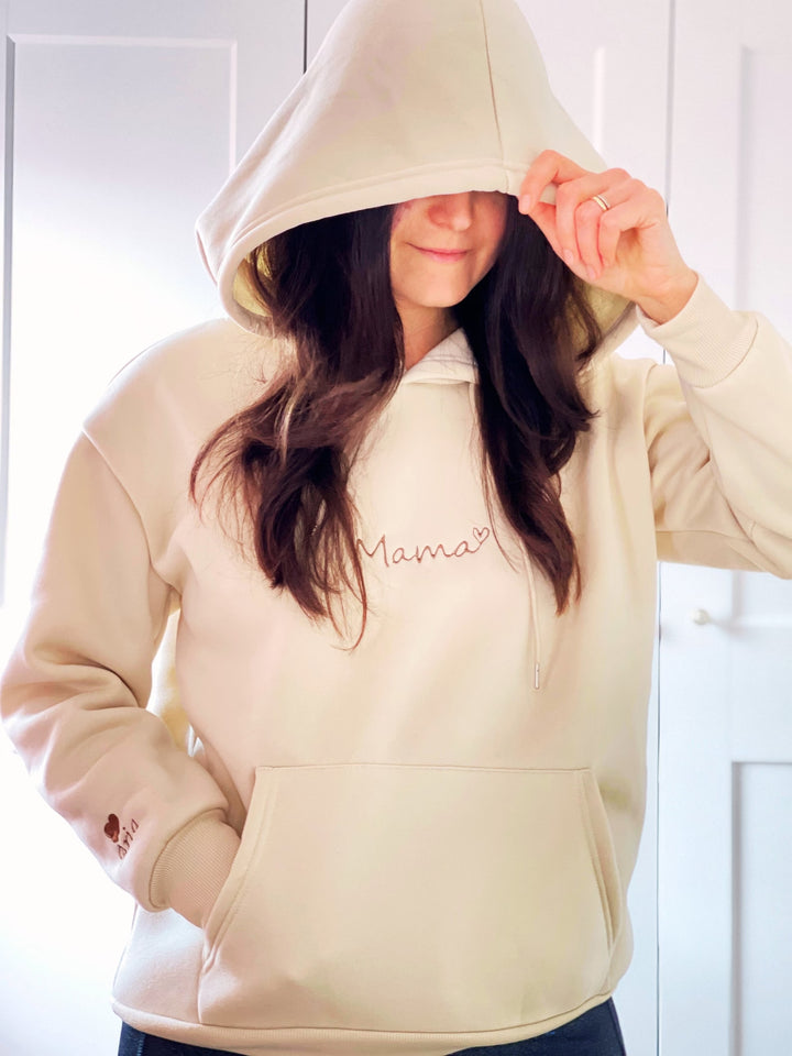 Personalized Mom Embroidered Sweatshirt Hoodie