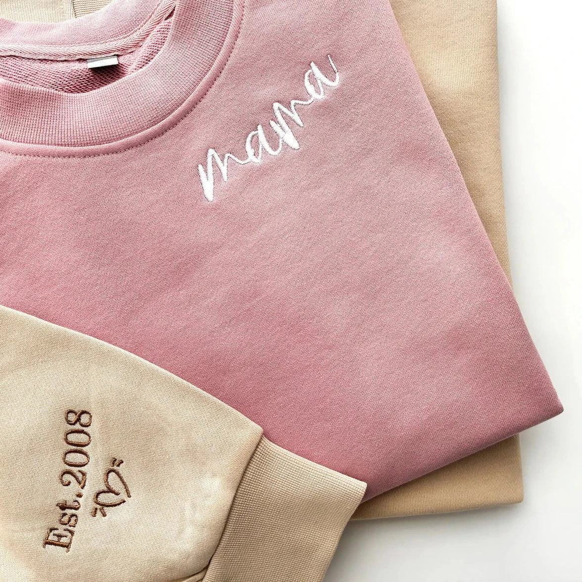 Personalized Mom Embroidered Tees&Sweatshirt