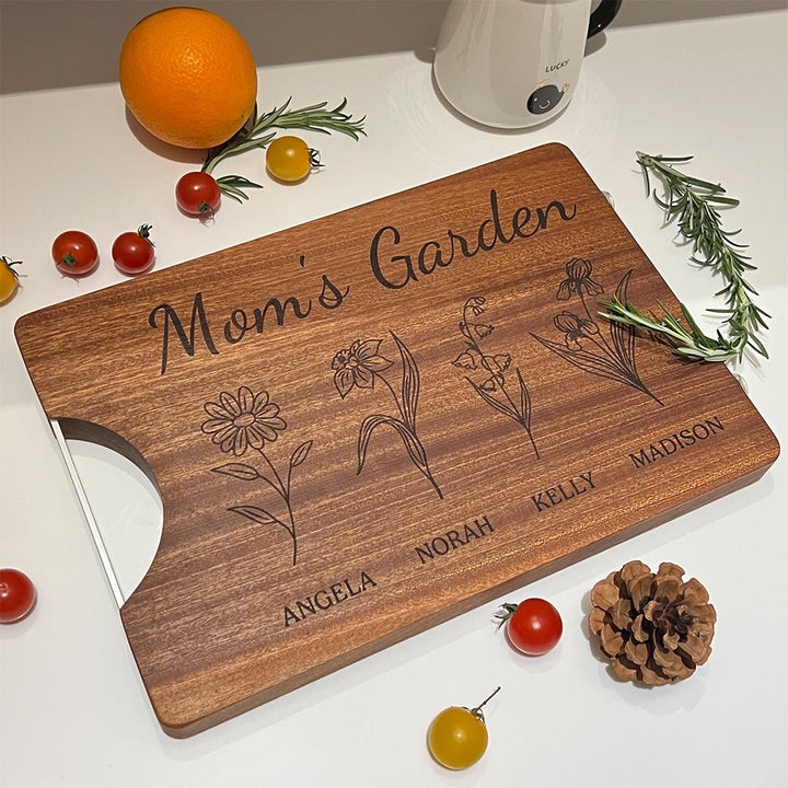 Mom's Garden is Her Children Customized Cutting Board - Canvasgiftco