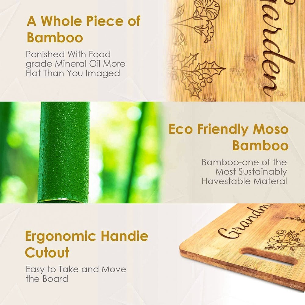 Mom's Garden is Her Children Customized Cutting Board - Canvasgiftco