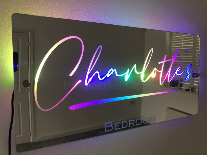 Personalized Light Up Name Mirror