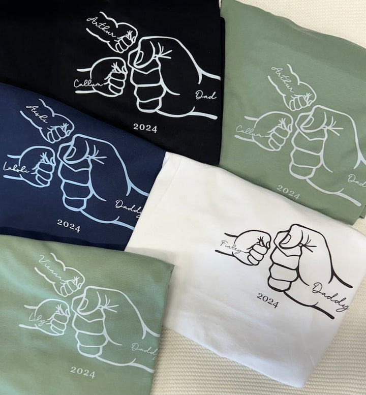 Personalised T-shirt - Father's Day Gift - 1st Fathers day - Canvasgiftco
