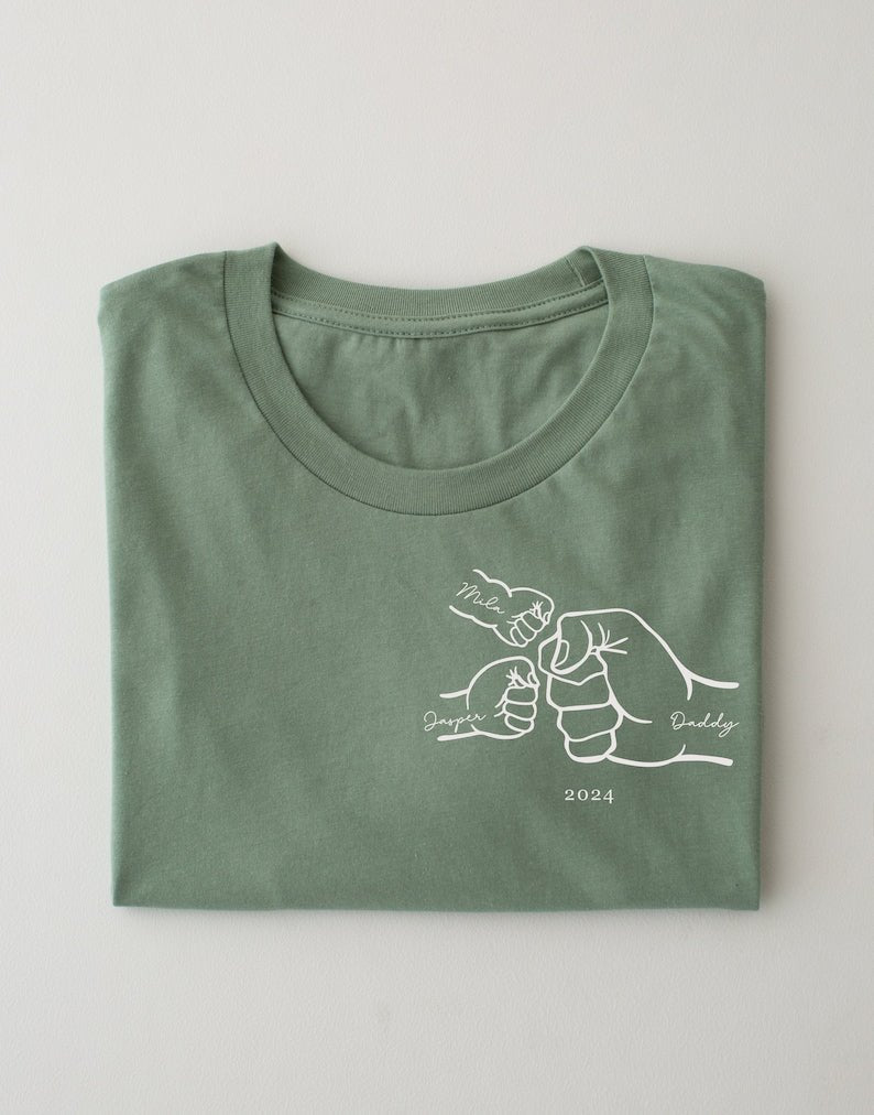 Personalised T-shirt - Father's Day Gift - 1st Fathers day - Canvasgiftco