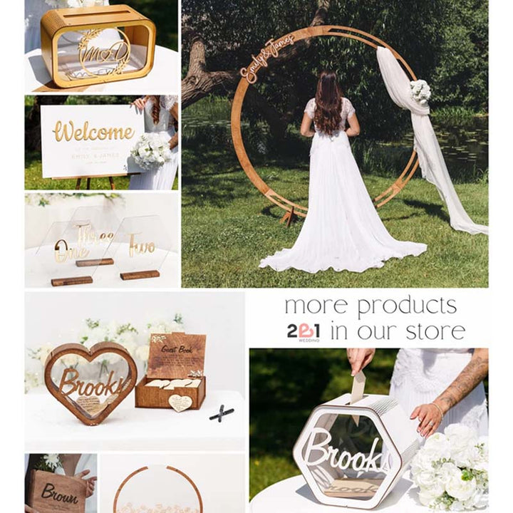 Personalised Wedding Reception Postcard Boxes - Canvasgiftco