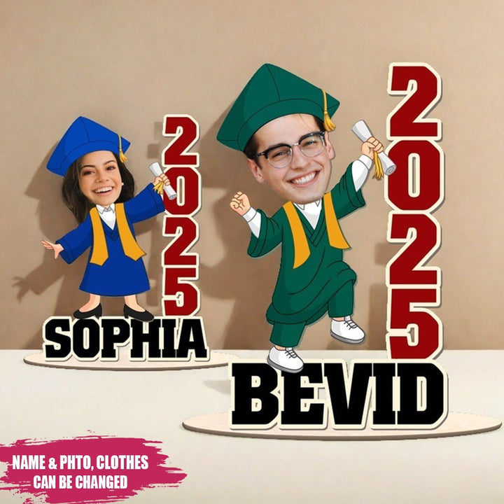 Personalized 2025 Graduation Gift, Desktop Stand - Upload Photo - Canvasgiftco