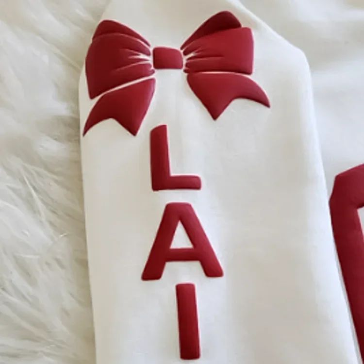 Personalized 3d Puff Print Cheer Mom Sweatshirt With Kids Name On Sleeve - Canvasgiftco