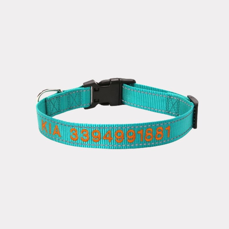 Personalized Adjustable Reflective Strip Dog Collar - Canvasgiftco