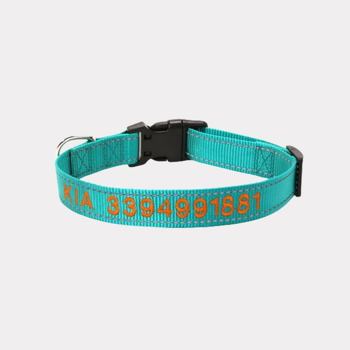 Personalized Adjustable Reflective Strip Dog Collar - Canvasgiftco