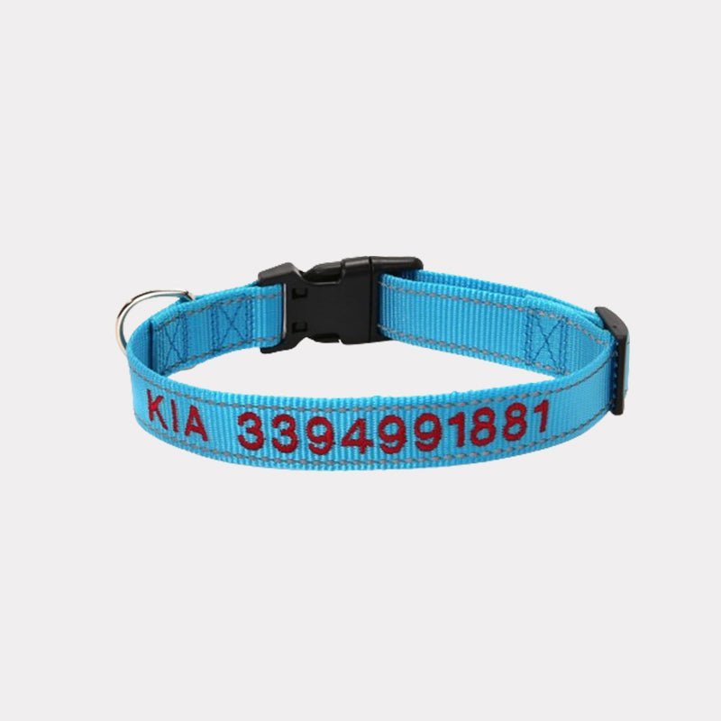 Personalized Adjustable Reflective Strip Dog Collar - Canvasgiftco