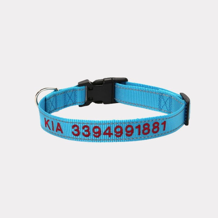 Personalized Adjustable Reflective Strip Dog Collar - Canvasgiftco