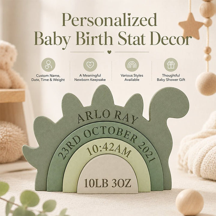 Personalized Baby Birth Keepsake – Custom Name, Date, Time & Weight - Canvasgiftco