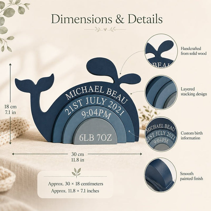 Personalized Baby Birth Keepsake – Custom Name, Date, Time & Weight - Canvasgiftco