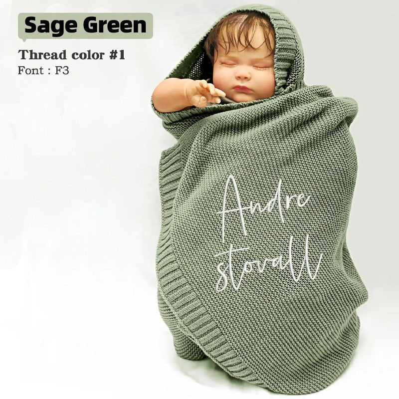 Personalized Baby Embroidered Nap Blanket - Canvasgiftco