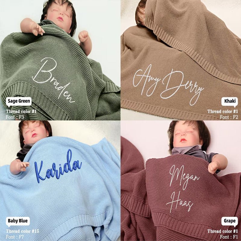 Personalized Baby Embroidered Nap Blanket - Canvasgiftco