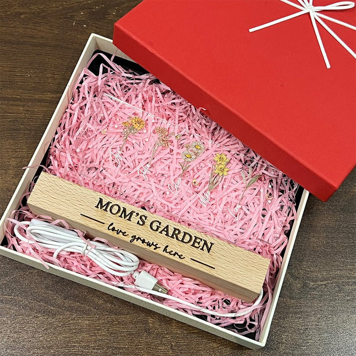 Personalized birthday flower night light, the best gift for mom on Mother's Day - Canvasgiftco