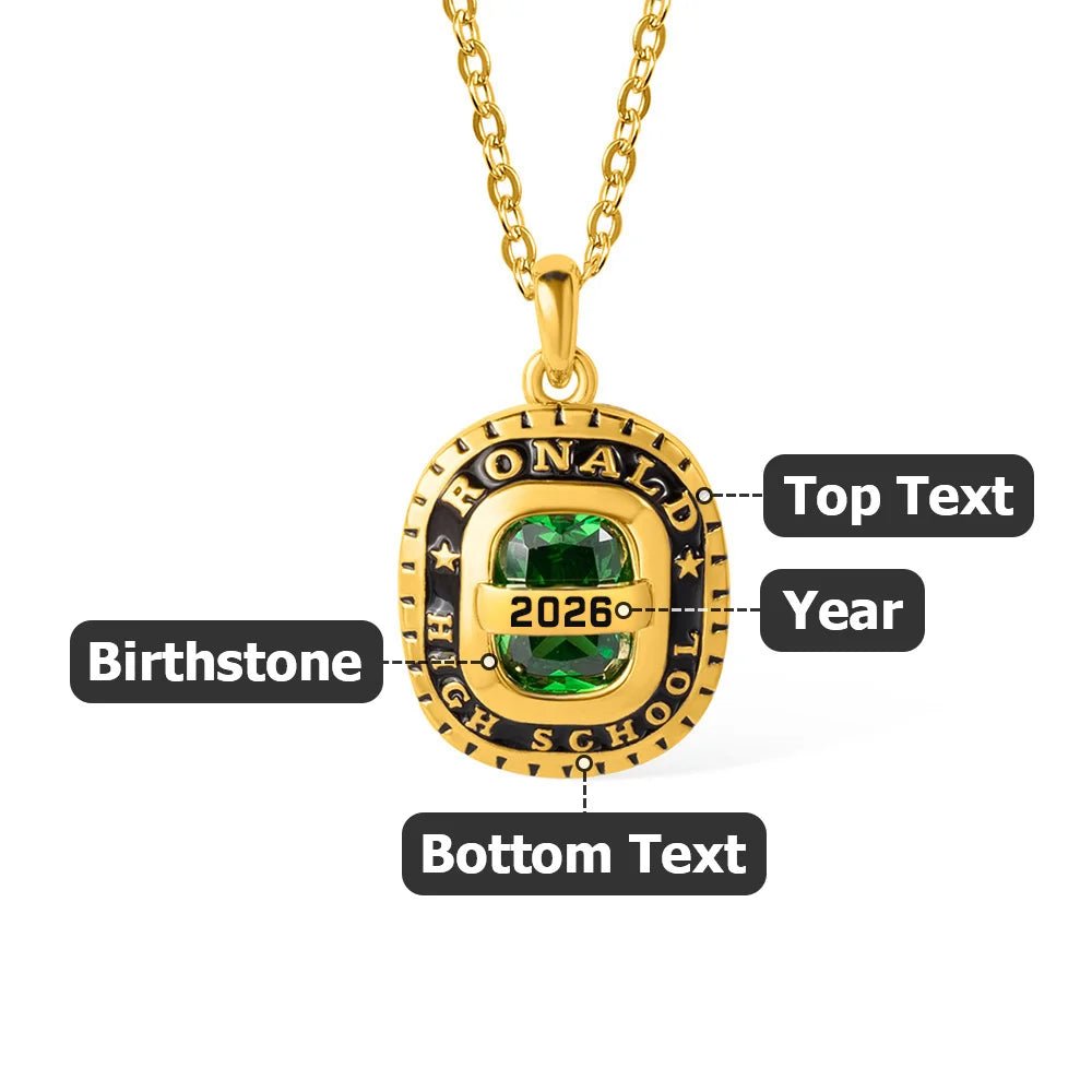 🎓 Personalized Birthstone Graduation Necklace Class of 2026 – A Moment That Lasts Forever - Canvasgiftco