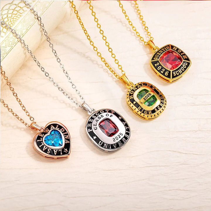 🎓 Personalized Birthstone Graduation Necklace Class of 2026 – A Moment That Lasts Forever - Canvasgiftco