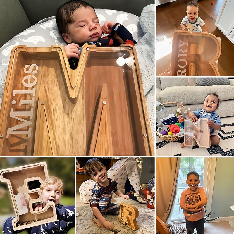 Personalized Boys/Girls Piggy Bank-Wood Gift For Kids - Canvasgiftco