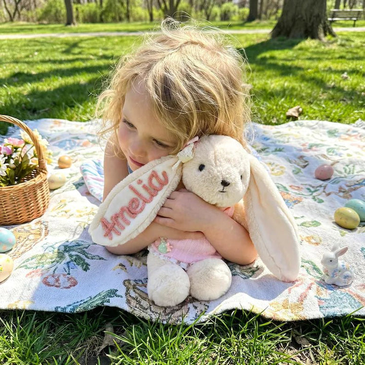 Personalized Bunny Plush Toy – Custom Embroidered Name, Soft Stuffed Rabbit for Kids & Baby Gifts - Canvasgiftco