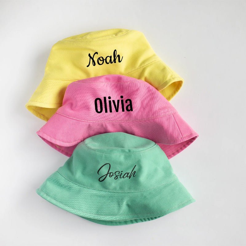 Personalized Children's Name Sun Hat - Suitable For Children Aged 2-7 - Canvasgiftco