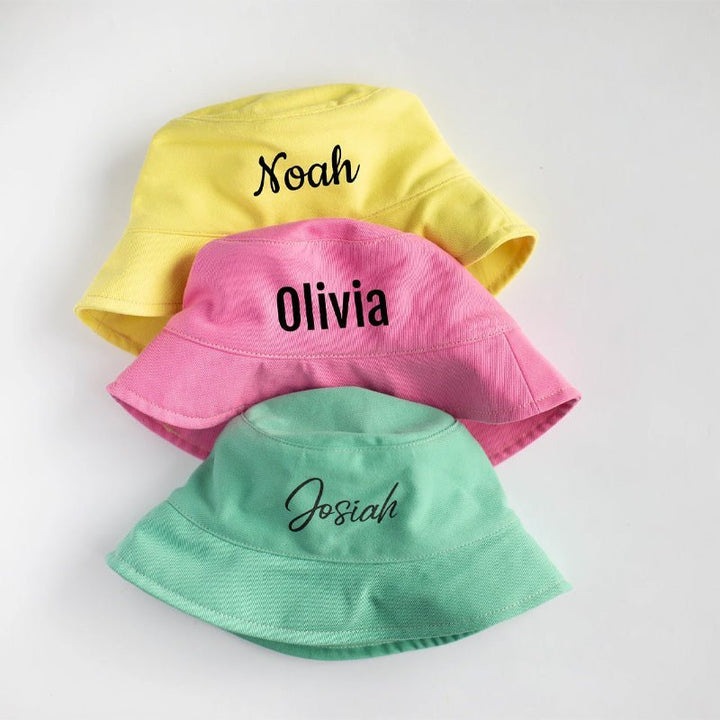 Personalized Children's Name Sun Hat - Suitable For Children Aged 2-7 - Canvasgiftco