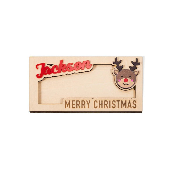 Personalized Christmas Wooden Envelope Money Holder - Canvasgiftco