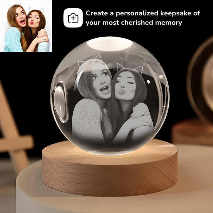 Personalized Crystal Ball Night Light - Canvasgiftco