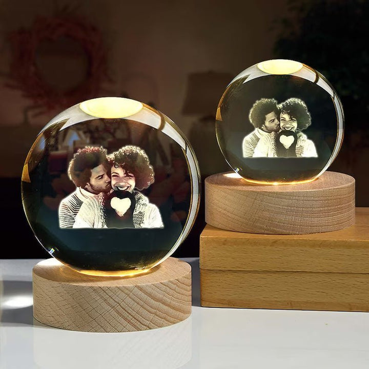 Personalized Crystal Ball Night Light - Canvasgiftco