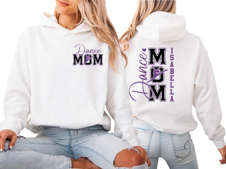 Personalized Dance Mom Glitter Sweatshirt with Dancer Name - Canvasgiftco