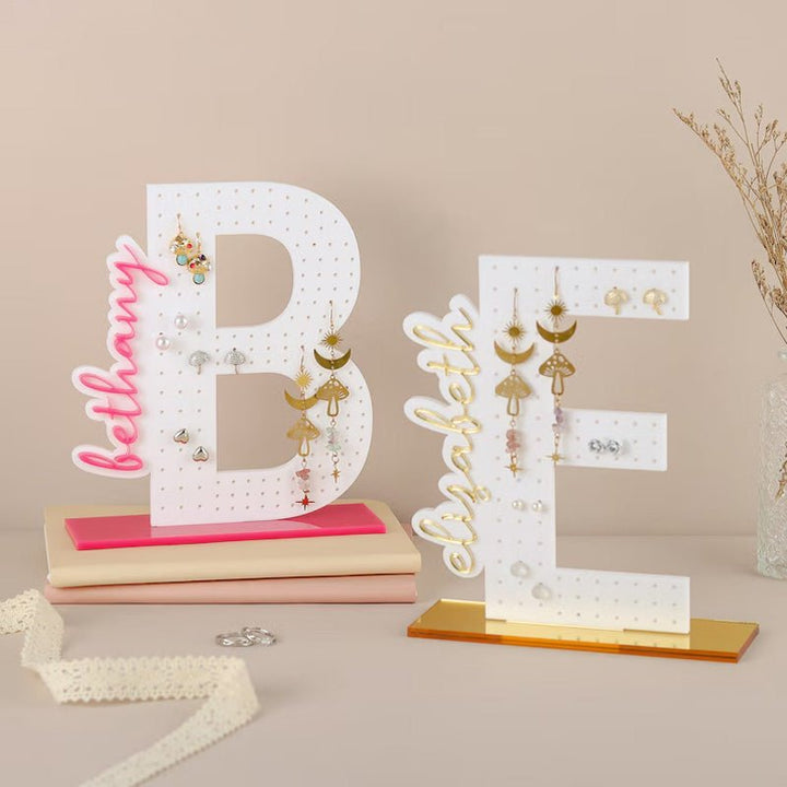 Personalized Earring Holder - Birthday Gift for Her - Canvasgiftco