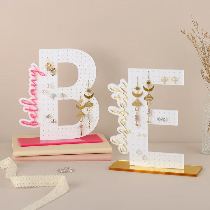 Personalized Earring Holder - Birthday Gift for Her - Canvasgiftco
