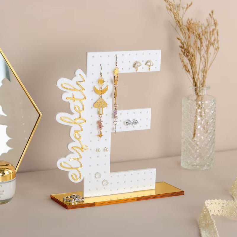 Personalized Earring Holder - Birthday Gift for Her - Canvasgiftco