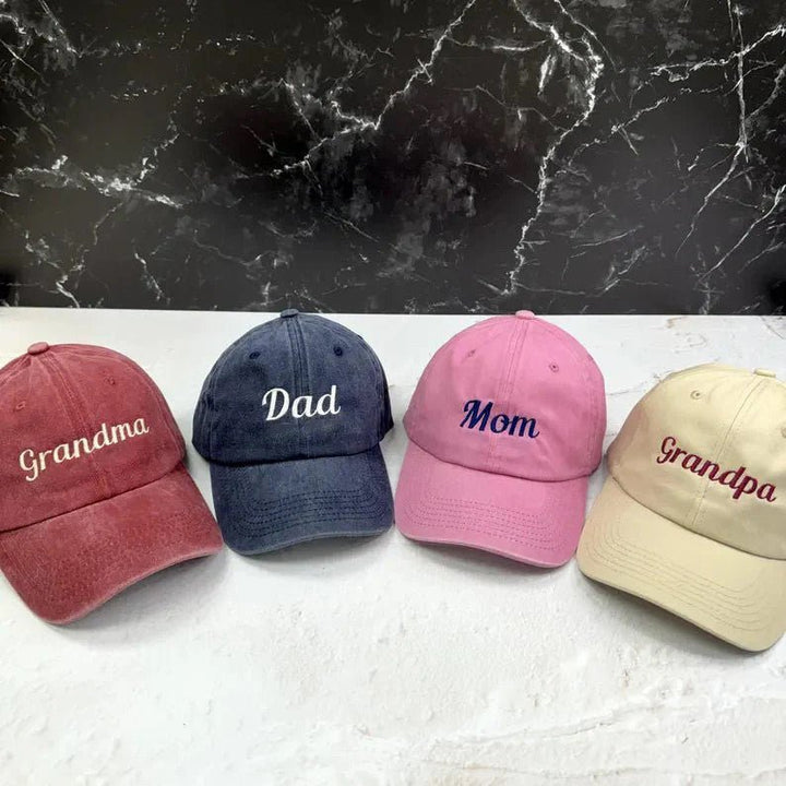 Personalized embroidered hats for moms - Canvasgiftco