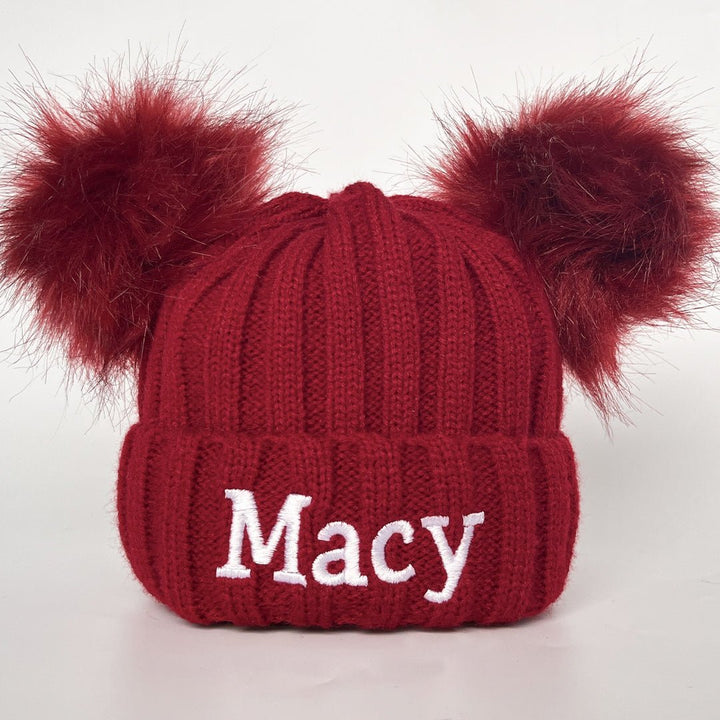 Personalized Embroidery Kid Pom Pom Hat - Canvasgiftco