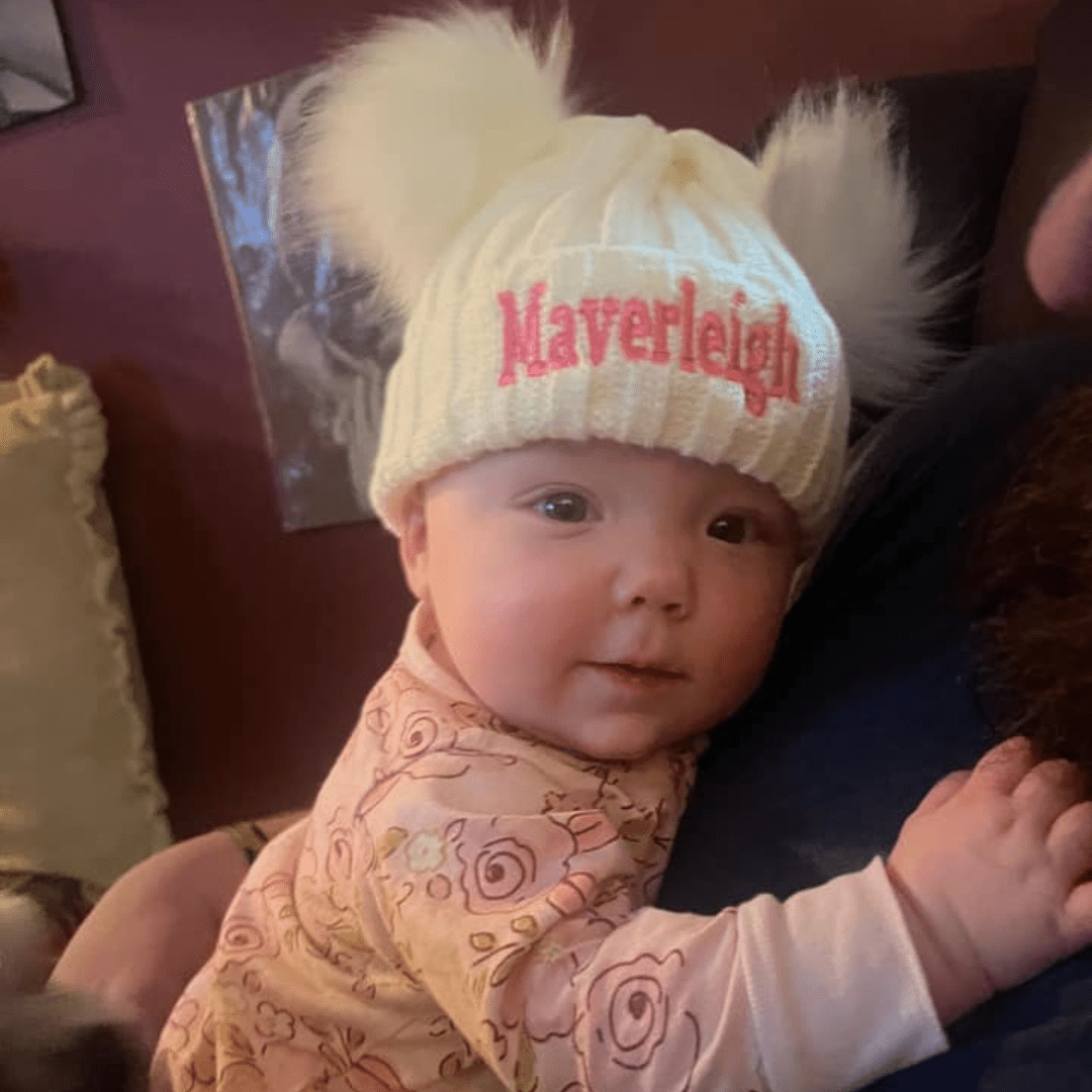 Personalized Embroidery Kid Pom Pom Hat - Canvasgiftco