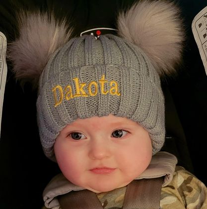 Personalized Embroidery Kid Pom Pom Hat - Canvasgiftco