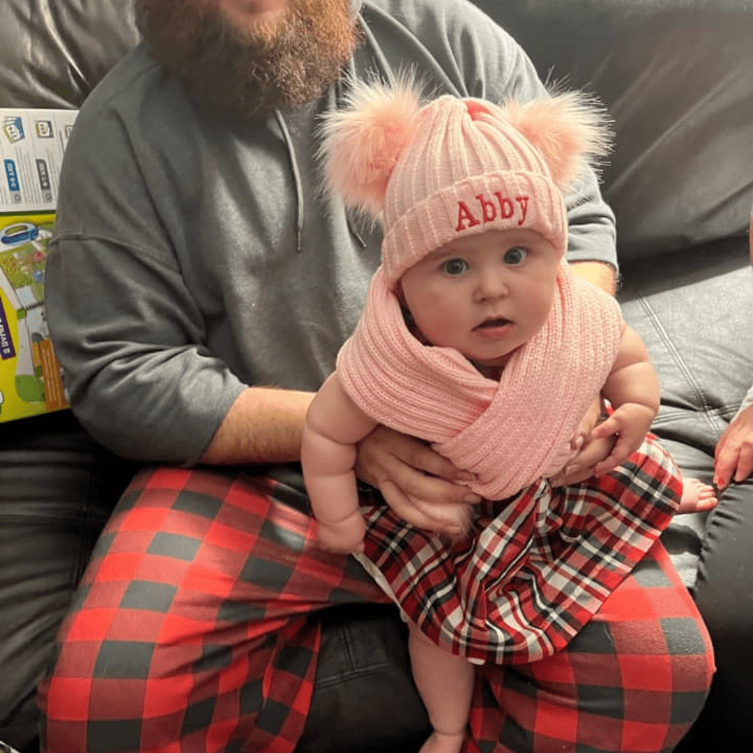 Personalized Embroidery Kid Pom Pom Hat - Canvasgiftco