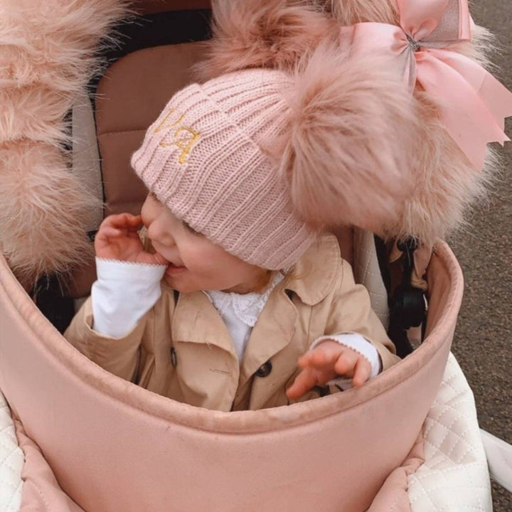 Personalized Embroidery Kid Pom Pom Hat - Canvasgiftco