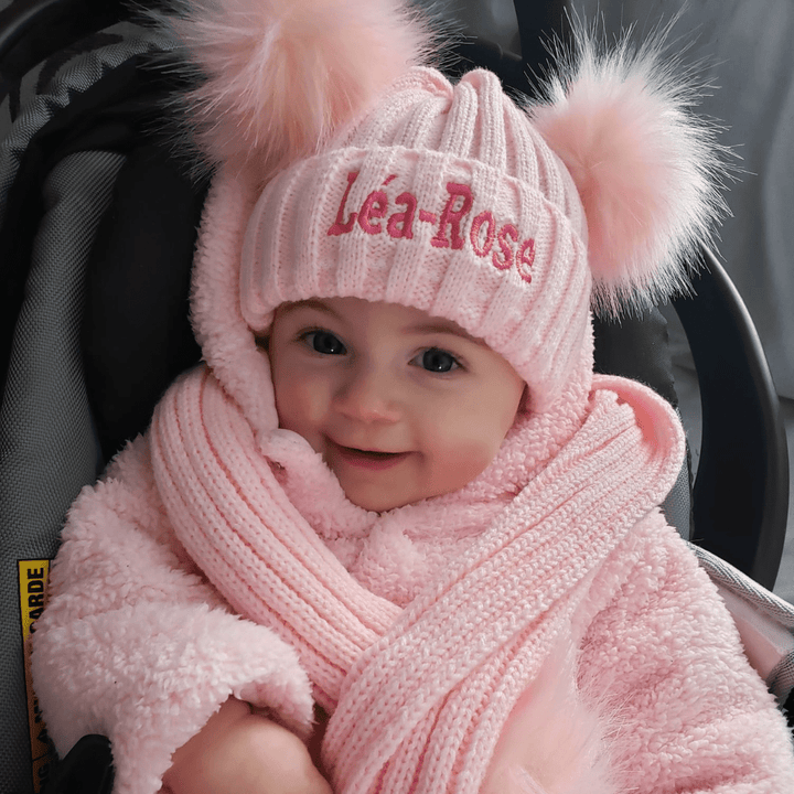 Personalized Embroidery Kid Pom Pom Hat - Canvasgiftco