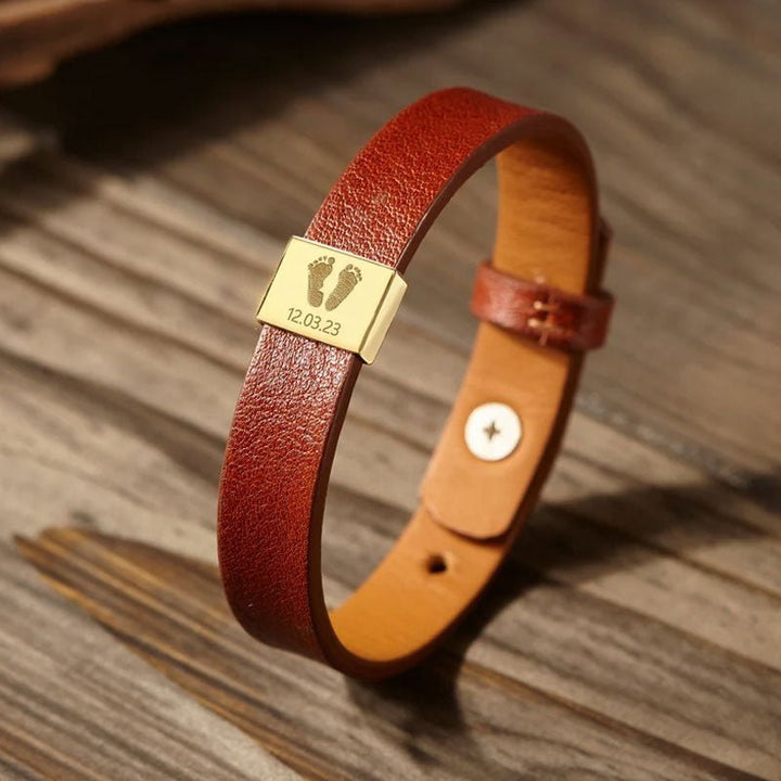 Personalized Father's Day Bracelet – Custom Engraved Gift for Dad - Canvasgiftco