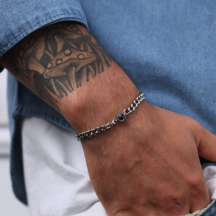 Personalized gifts for father, dad bracelets, custom photo bracelets for men - Canvasgiftco