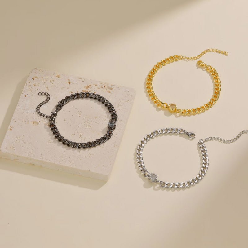 Personalized gifts for father, dad bracelets, custom photo bracelets for men - Canvasgiftco