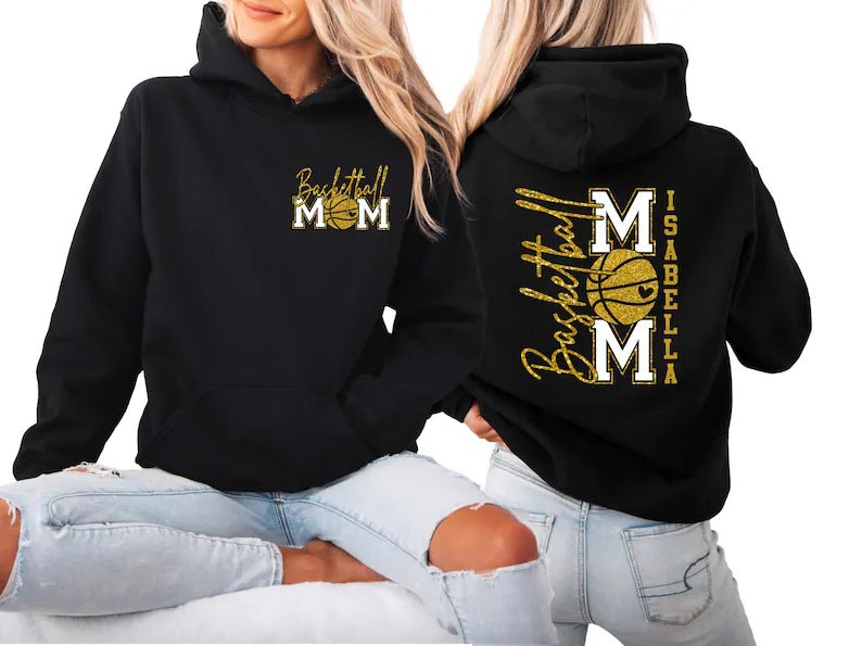 Personalized Glitter Sports Mom Sweatshirt - Canvasgiftco
