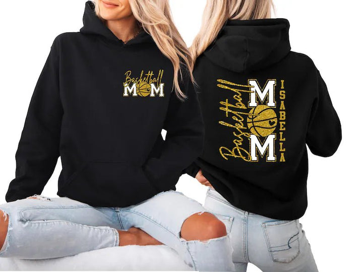 Personalized Glitter Sports Mom Sweatshirt - Canvasgiftco