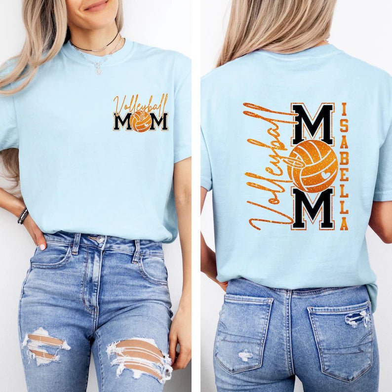Personalized Glitter Sports Mom Sweatshirt - Canvasgiftco