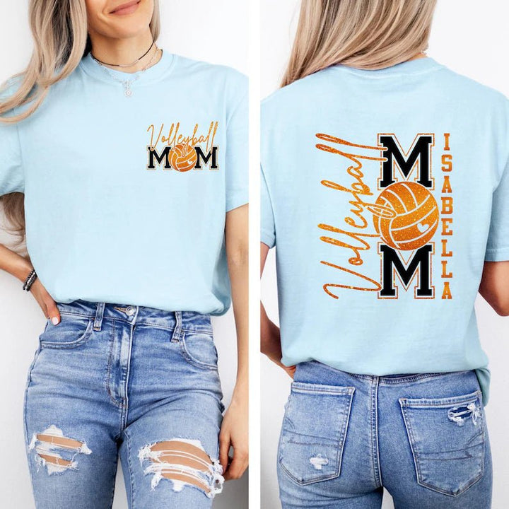 Personalized Glitter Sports Mom Sweatshirt - Canvasgiftco