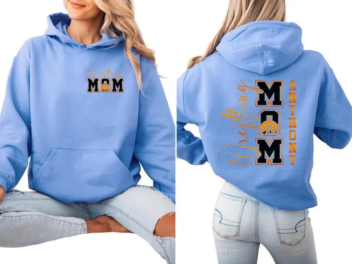 Personalized Glitter Sports Mom Sweatshirt - Canvasgiftco